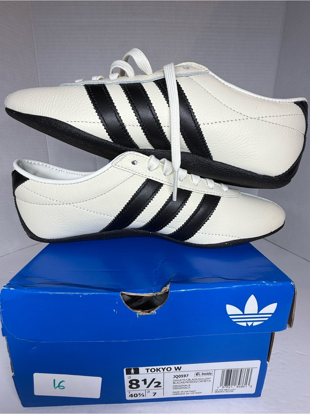 adidas Tokyo Women's White and Black Low-Profile Sneakers - Picture 2 of 6